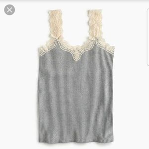 JCrew Lace Trim Tank